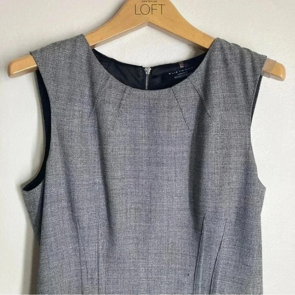 Elie Tahari for Nordstrom Size 10 Black Wool Blend Dress - Picture 9 of 12